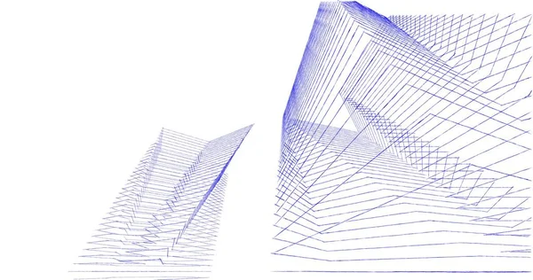 Abstraktní Architektonický Design Tapet Digitální Koncept Pozadí — Stock fotografie