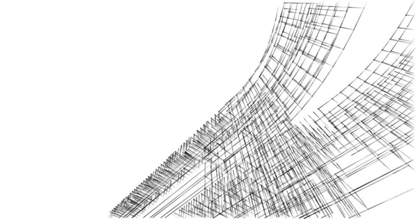 Mimari sanat konseptinde soyut çizgiler, minimum geometrik şekiller. 