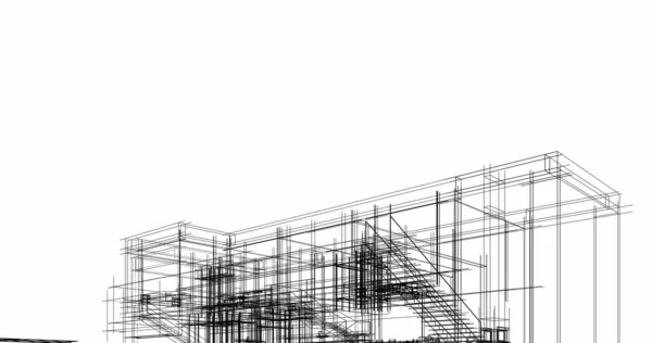 Abstrakcyjny Projekt Tapety Architektonicznej Cyfrowe Tło Koncepcyjne — Zdjęcie stockowe