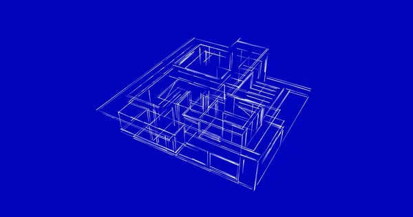 最小限の幾何学的建築物のデザイン — ストック写真