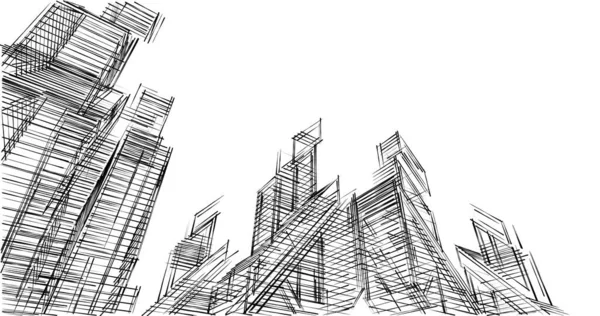 Formas Geométricas Mínimas Líneas Arquitectónicas — Foto de Stock