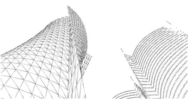 Абстрактный Архитектурный Дизайн Обоев Цифровой Концепт Фон — стоковое фото
