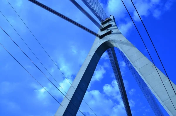 Modern High Bridge Urban Architecture Concept Background — Stock Photo, Image
