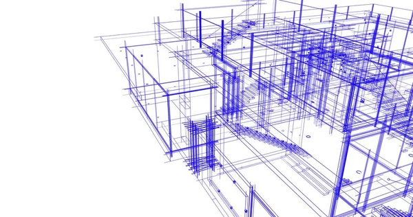 建筑3D背景图 — 图库照片