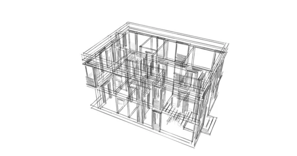 Abstrakte Architektonische Tapete Design Digitales Konzept Hintergrund — Stockfoto