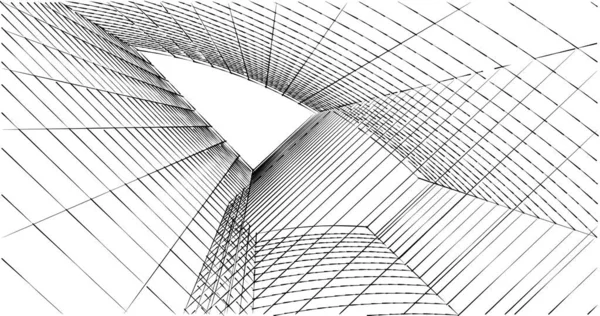 Disegno Astratto Carta Parati Architettonica Sfondo Concetto Digitale — Foto Stock