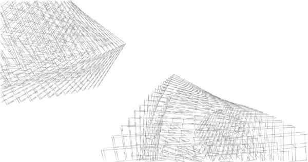 建筑墙纸设计 数字概念背景 — 图库照片