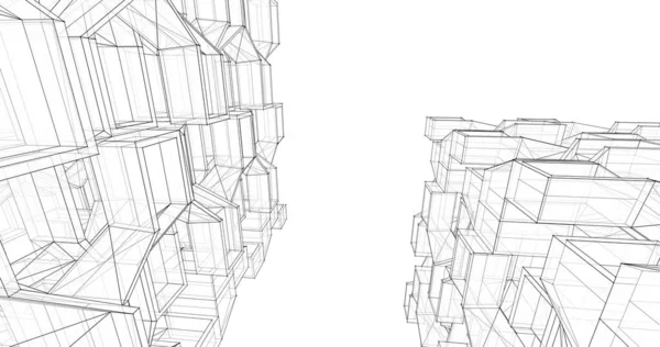 Абстрактный Архитектурный Дизайн Обоев Цифровой Концепт Фон — стоковое фото