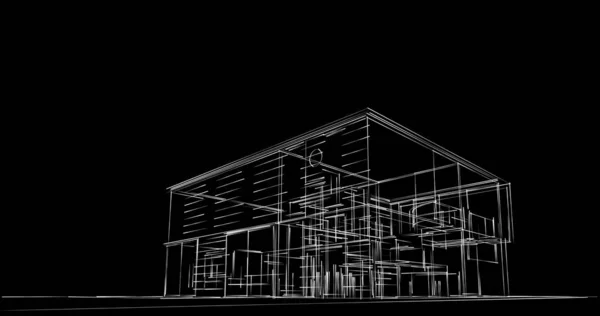 Архитектурное Построение Иллюстрации Фоне — стоковое фото