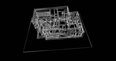 soyut mimari duvar kağıdı tasarımı, dijital konsept arkaplan