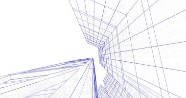 soyut mimari duvar kağıdı tasarımı, dijital konsept arkaplan
