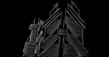 eskiz sanatı, geometrik mimari binalar tasarımı