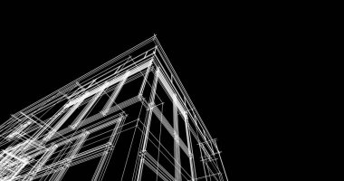 soyut mimari duvar kağıdı tasarımı, dijital konsept arkaplan