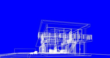 soyut mimari duvar kağıdı tasarımı, dijital konsept arkaplan