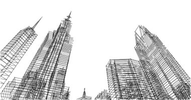 soyut mimari duvar kağıdı tasarımı, dijital konsept arkaplan