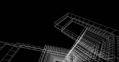 soyut mimari duvar kağıdı tasarımı, dijital konsept arkaplan