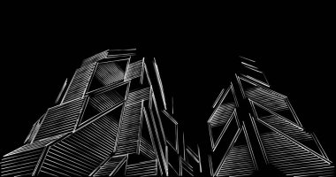 minimal geometrik şekiller, mimari çizgiler