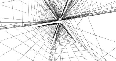 soyut mimari duvar kağıdı tasarımı, dijital konsept arkaplan