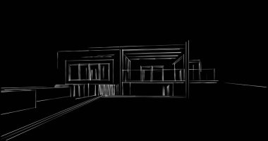 soyut mimari duvar kağıdı tasarımı, dijital konsept arkaplan