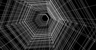 Mimari sanat konseptinde soyut çizgiler, minimum geometrik şekiller. 