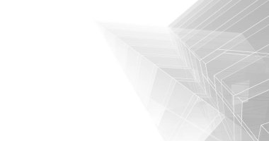 Mimari sanat konseptinde soyut çizgiler, minimum geometrik şekiller. 