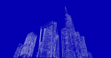 soyut mimari duvar kağıdı tasarımı, dijital konsept arkaplan