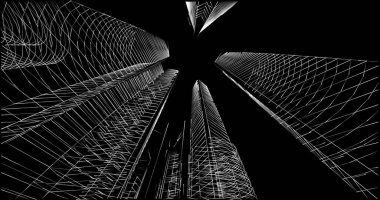 soyut mimari duvar kağıdı tasarımı, dijital konsept arkaplan