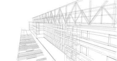 soyut mimari duvar kağıdı tasarımı, dijital konsept arkaplan
