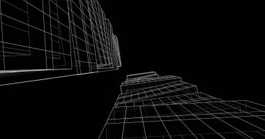 soyut mimari duvar kağıdı tasarımı, dijital konsept arkaplan