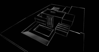 soyut mimari duvar kağıdı tasarımı, dijital konsept arkaplan