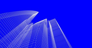 soyut mimari duvar kağıdı tasarımı, dijital konsept arkaplan