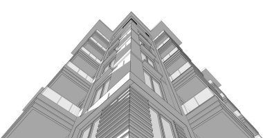 soyut mimari duvar kağıdı tasarımı, dijital konsept arkaplan