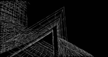 soyut mimari duvar kağıdı tasarımı, dijital konsept arkaplan