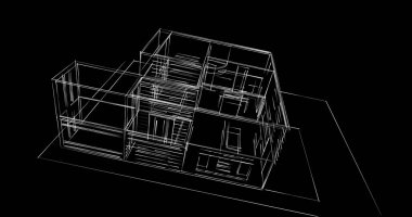 soyut mimari duvar kağıdı tasarımı, dijital konsept arkaplan