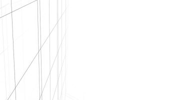 Arkaplanda mimari bina 3d illüstrasyon