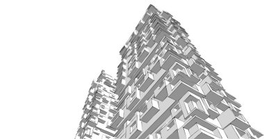 soyut mimari duvar kağıdı tasarımı, dijital konsept arkaplan