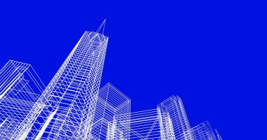 soyut mimari duvar kağıdı tasarımı, dijital konsept arkaplan