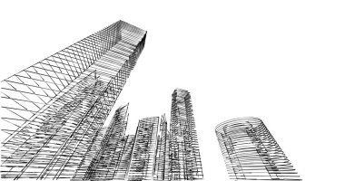 soyut mimari duvar kağıdı tasarımı, dijital konsept arkaplan