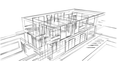 soyut mimari duvar kağıdı tasarımı, dijital konsept arkaplan