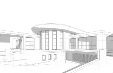 soyut mimari duvar kağıdı tasarımı, dijital konsept arkaplan