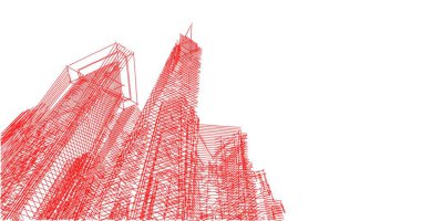 soyut mimari duvar kağıdı tasarımı, dijital konsept arkaplan