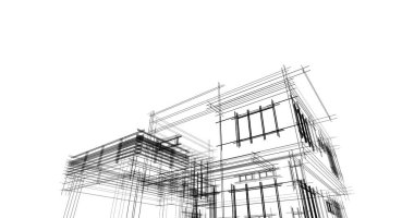 soyut mimari duvar kağıdı tasarımı, dijital konsept arkaplan