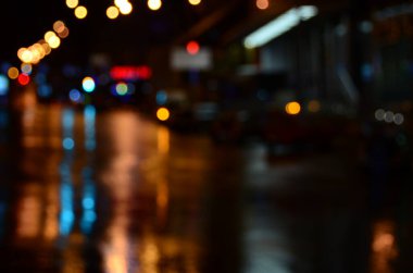 Bulanık soyut ışıklar gece şehrin arka planı