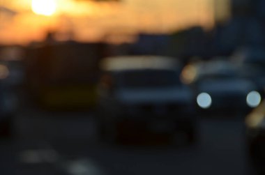 Bulanık şehir manzarası, soyut arkaplan 