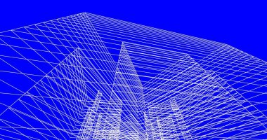 soyut mimari duvar kağıdı tasarımı, dijital konsept arkaplan