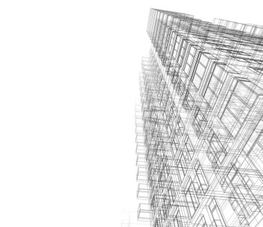 soyut mimari duvar kağıdı tasarımı, dijital konsept arkaplan