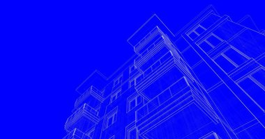 soyut mimari duvar kağıdı tasarımı, dijital konsept arkaplan