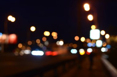 Bulanık şehir. Renkli soyut arkaplan