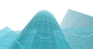 Mimari sanat konseptinde soyut çizgiler, minimum geometrik şekiller. 