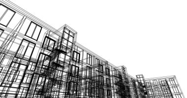 soyut mimari duvar kağıdı tasarımı, dijital konsept arkaplan